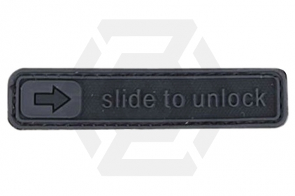 Weekend Warrior Velcro PVC Patch "iPhone Slide to Unlock" (Black)
