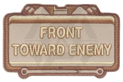 EB Velcro Patch "Front Toward Enemy" (Tan)