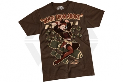 7.62 Design T-Shirt 'Death from Above' (Brown) - Size Extra Large
