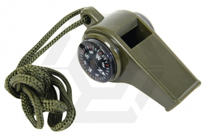 TracPac Plastic Whistle on Lanyard (Olive)