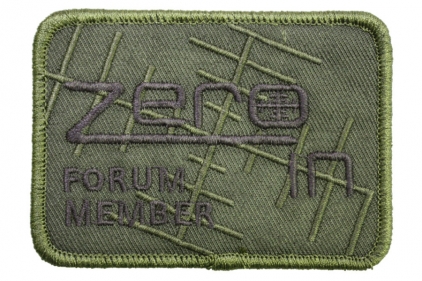Zero One Airsoft Embroidered Badge "Zero In Forum Member" (Olive)