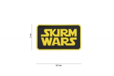 101 Inc PVC Velcro Patch &quotSkirm Wars" (Yellow) - Detail Image 2 © Copyright Zero One Airsoft