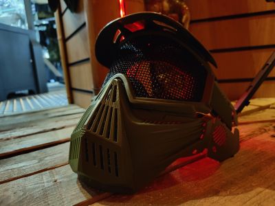 Pirate Arms Commander Mesh Full Face Mask (Olive) - Detail Image 2 © Copyright Zero One Airsoft