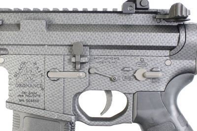 King Arms AEG Black Rain Ordnance Carbine (Carbon Fiber Pattern) - Detail Image 6 © Copyright Zero One Airsoft