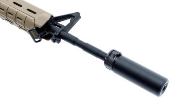 Angry Gun SOCOM 556 Dummy Silencer with Flash Hider - Mini (Black) - Detail Image 4 © Copyright Zero One Airsoft