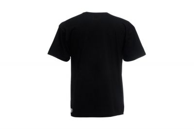 ZO Combat Junkie T-Shirt 'Subdued Zero One Logo' (Black) - Size Large - Detail Image 2 © Copyright Zero One Airsoft