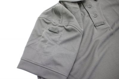 Viper Tactical Polo Shirt Titanium (Grey) - Size Large - Detail Image 2 © Copyright Zero One Airsoft