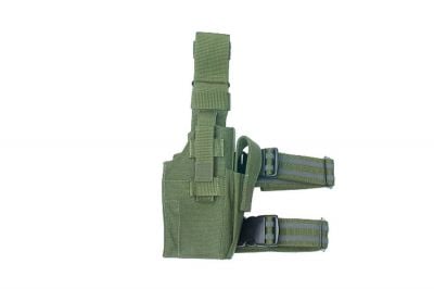 Guarder Right Handed Pistol Thigh Holster (Olive) - Detail Image 1 © Copyright Zero One Airsoft