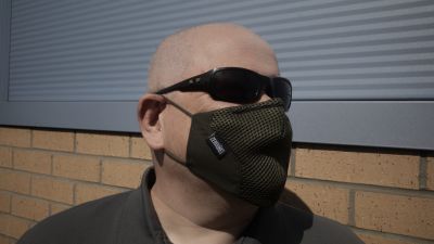 ZO MESH Vent Face Covering (Olive) - Detail Image 4 © Copyright Zero One Airsoft