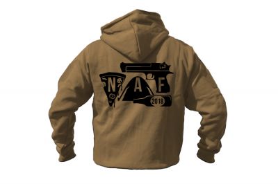ZO Combat Junkie Special Edition NAF 2018 'Airsoft Festival' Viper Zipped Hoodie (Coyote Tan) - Detail Image 2 © Copyright Zero One Airsoft