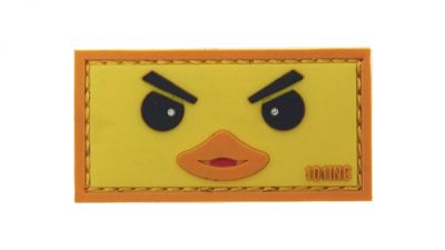 101 Inc PVC Velcro Patch "Duckface" (Yellow) - Detail Image 1 © Copyright Zero One Airsoft