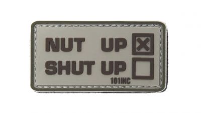 101 Inc PVC Velcro Patch "Nut Up" (Tan)