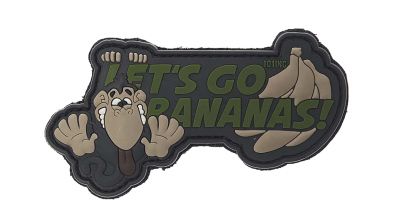 101 Inc PVC Velcro Patch "Let's Go Bananas" - Detail Image 1 © Copyright Zero One Airsoft