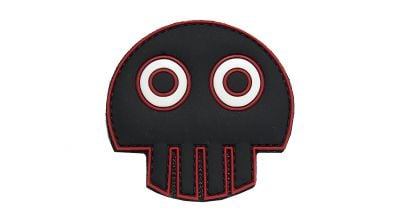 101 Inc PVC Velcro Patch &quotBig Eye Skull" - Detail Image 1 © Copyright Zero One Airsoft