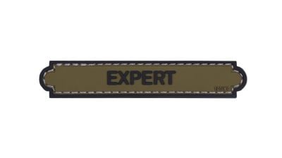 101 Inc PVC Velcro Patch "Expert Tab" (Olive) - Detail Image 1 © Copyright Zero One Airsoft