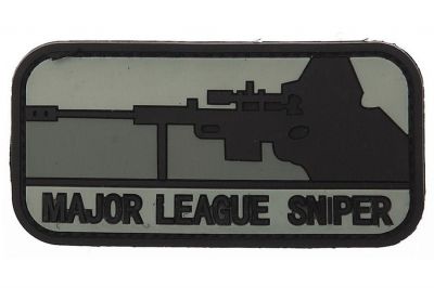 101 Inc PVC Velcro Patch "Major League Sniper" - Detail Image 1 © Copyright Zero One Airsoft