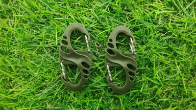 ZO S-Biner (Pack of 2) (Olive) - Detail Image 1 © Copyright Zero One Airsoft