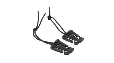 ZO Molle Elastic Buckle (Pack of 2) (Black) - Detail Image 1 © Copyright Zero One Airsoft