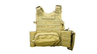 ZO MOLLE Assault Vest (Tan) - Detail Image 1 © Copyright Zero One Airsoft