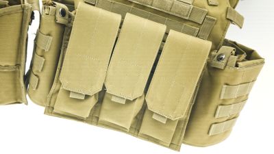 ZO MOLLE Assault Vest (Tan) - Detail Image 3 © Copyright Zero One Airsoft