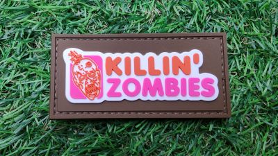 ZO PVC Velcro Patch "Killin' Zombies" - Detail Image 1 © Copyright Zero One Airsoft