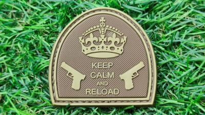 ZO PVC Velcro Patch "Keep Calm & Reload" - Detail Image 1 © Copyright Zero One Airsoft