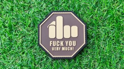 ZO PVC Velcro Patch &quotMiddle Finger" - Detail Image 1 © Copyright Zero One Airsoft