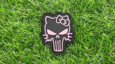 ZO PVC Velcro Patch "Tactical Hello Kitty" (Black) - Detail Image 1 © Copyright Zero One Airsoft
