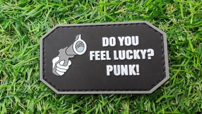 ZO PVC Velcro Patch "Do You Feel Lucky Punk" - Detail Image 1 © Copyright Zero One Airsoft
