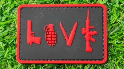 ZO PVC Velcro Patch "Love Red"