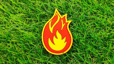 ZO PVC Velcro Patch "Fire" - Detail Image 1 © Copyright Zero One Airsoft