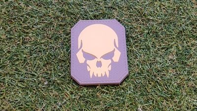 ZO PVC Velcro Patch "Pirate Skull" (Tan)