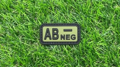 ZO PVC Velcro Patch &quotAB-" (Olive) - Detail Image 1 © Copyright Zero One Airsoft