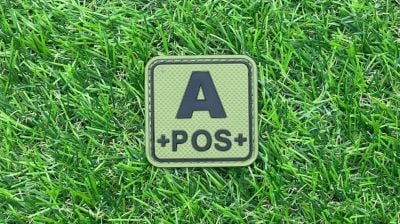 ZO PVC Velcro Patch &quotA+ Square" (Olive) - Detail Image 1 © Copyright Zero One Airsoft