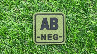 ZO PVC Velcro Patch "AB- Square" (Olive) - Detail Image 1 © Copyright Zero One Airsoft