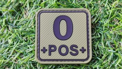 ZO PVC Velcro Patch "O+ Square" (Olive) - Detail Image 1 © Copyright Zero One Airsoft