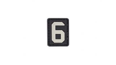 ZO PVC Velcro Patch &quotNumber 6" - Detail Image 1 © Copyright Zero One Airsoft
