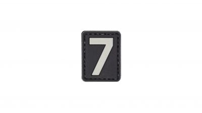 ZO PVC Velcro Patch "Number 7" - Detail Image 1 © Copyright Zero One Airsoft