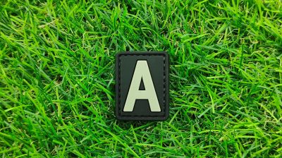 ZO PVC Velcro Patch "Letter A" - Detail Image 1 © Copyright Zero One Airsoft