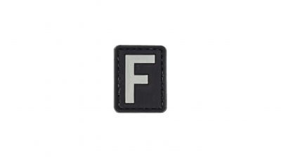 ZO PVC Velcro Patch "Letter F" - Detail Image 1 © Copyright Zero One Airsoft
