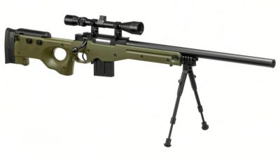 WELL Spring L96 AWP (Olive) ~500fps - Detail Image 3 © Copyright Zero One Airsoft