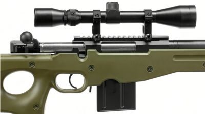 WELL Spring L96 AWP (Olive) ~500fps - Detail Image 6 © Copyright Zero One Airsoft