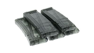 Ares AEG A-MAG Mag for M4 130rds (Box of 5) (Tinted) - Detail Image 1 © Copyright Zero One Airsoft