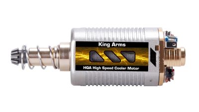 King Arms HQA High Speed Cooler Motor with Long Shaft - Detail Image 1 © Copyright Zero One Airsoft