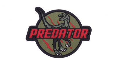 101 Inc PVC Velcro Patch "Predator" (Red)