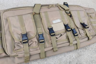 Humvee Rifle Case with Side Pouches & Shooting Mat (Tan) - Detail Image 2 © Copyright Zero One Airsoft