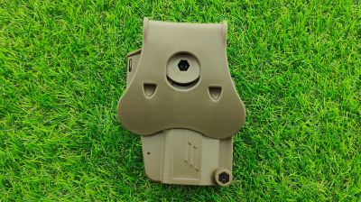 Amomax Rigid Polymer Universal Holster Left Handed (FDE) - Detail Image 2 © Copyright Zero One Airsoft