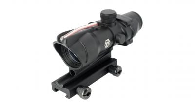ZO 1x32 ACOG Red Dot with Fibre (Black) - Detail Image 1 © Copyright Zero One Airsoft