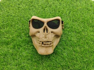 ZO Skull Mesh Face Mask (Tan) - Detail Image 1 © Copyright Zero One Airsoft