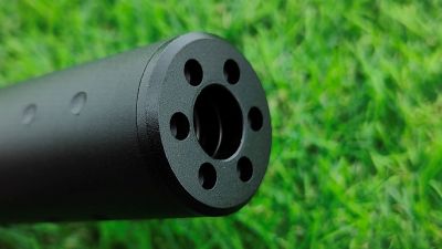 ZO B-Type Suppressor 14mm 155mm (Black) - Detail Image 3 © Copyright Zero One Airsoft